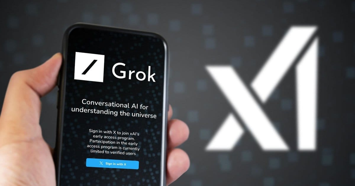 Grok adalah jawaban X untuk serbuan chatbot AI generatif, yang memanfaatkan postingan X untuk menjawab pertanyaan pengguna. Valerio Rosati / Alamy Stock Photo
