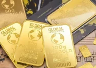 Grafik pergerakan harga emas dunia di pasar komoditas global