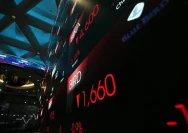 Grafik pergerakan pasar saham Indeks Harga Saham Gabungan