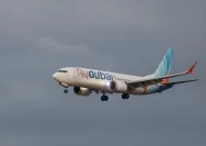 Ilustrasi pesawat Flydubai di landasan pacu terkait penyelidikan kasus penyerangan pilot oleh kopilot Hamam al-Hammami.
