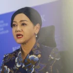Ketua OJK Lapor Kondisi Bursa Saham Terkini kepada Presiden Prabowo Subianto Ketua Dewan Komisioner OJK Friderica Widyasari Dewi saat memberikan keterangan pers terkait kondisi pasar modal.