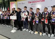 Menpora Erick Thohir menyambut kepulangan atlet Indonesia dari Asian Games 2026 di Jakarta.