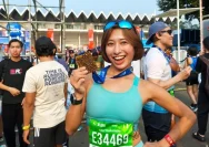 Mian Fujimura pelari dan content creator asal Jepang ikuti Half Marathon Jakarta Running Festival 2026
