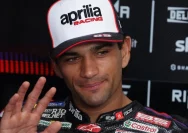 Pebalap Aprilia Jorge Martin saat memutuskan mengundurkan diri pada sesi latihan bebas MotoGP Malaysia 2026 di Sirkuit Sepang