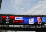 Perdana Menteri Israel Benjamin Netanyahu menyampaikan seruan kampanye dalam pemilu Israel
