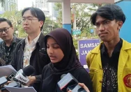 Perwakilan BEM UI saat berada di lingkungan Polda Metro Jaya