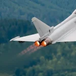 Pesawat tempur Rafale dan Typhoon dalam latihan militer gabungan
