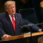 Donald Trump Mengusulkan Perubahan Nama Samudra Atlantik dan Pasifik Menjadi Nama Dirinya Presiden Amerika Serikat Donald Trump saat menyampaikan pidato kampanye.