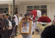 Prosesi pemakaman secara militer mantan Panglima TNI Laksamana Purn Widodo AS di TMP Kalibata