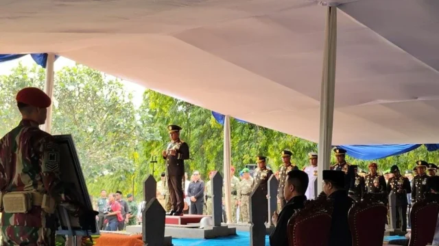 Prosesi upacara pemakaman militer mantan KSAD Subagyo Hadi Siswoyo di TMP Kalibata.