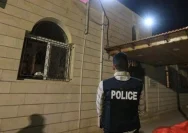 Suasana lokasi insiden penembakan di gereja wilayah Karak Yordania