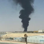 Suasana pasca serangan di bandara internasional Riyadh