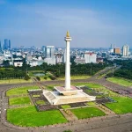 Suasana pengamanan kawasan objek vital di Jakarta oleh aparat kepolisian