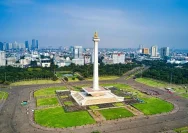 Suasana pengamanan kawasan objek vital di Jakarta oleh aparat kepolisian
