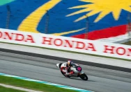Veda Ega Pratama beraksi pada sesi kualifikasi Moto3 Malaysia 2026 di Sirkuit Sepang